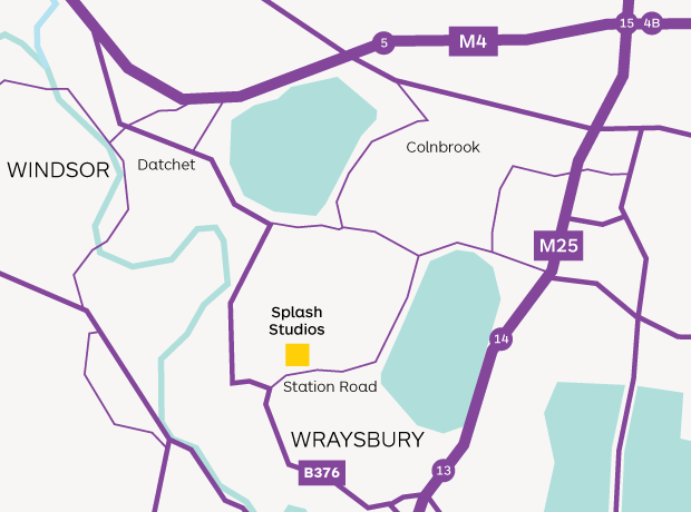 Location map for Splash Studios
